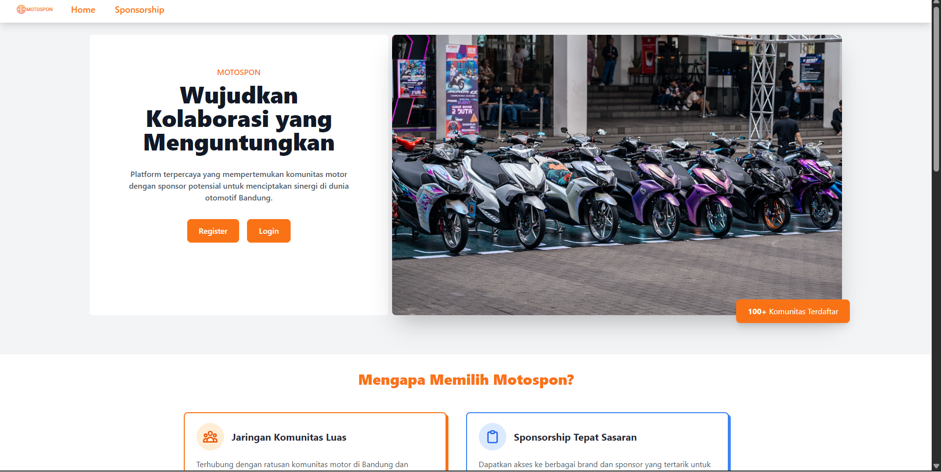 Community Sponsorship
Web Application